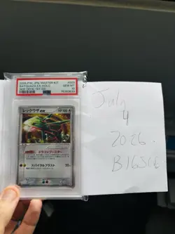 Pokemon Rayquaza ex 003/012 Master Kit Side Deck Holo 1st Ed PSA 10 2005 JP - Image 1