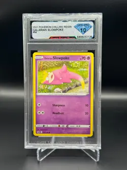 2021 Pokemon Chilling Reign Galraian Slowpoke #54 DSG Gem MInt 10 - Image 1