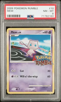 2009 POKEMON RUMBLE #10 MEW PSA 8 - Image 1