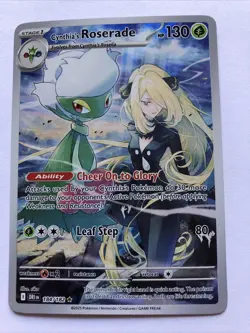 184/182 Cynthias Roserade Pokemon TCG Illustration Rare Destined Rivals Card - Image 1