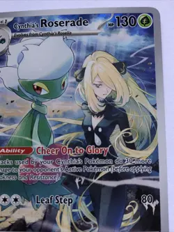 184/182 Cynthias Roserade Pokemon TCG Illustration Rare Destined Rivals Card - Image 3