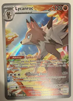 Pokemon TCG Card Lycanroc 166/159 Journey Together IR Rare Holo 2025 NM/M - Image 1