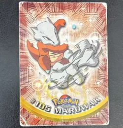 Pokemon TCG TV Animation Marowak 105 Blue Topps Logo - DAMAGED - Image 1