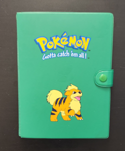 Pokemon Trading Card Game Collectible Binder - Growlithe, Green - Vintage Rare - Image 1