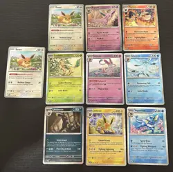 Prismatic Evolutions Complete 10 Card Eeveelution Holo Set Pokemon TCG - Image 1