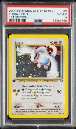2000 Pokemon Neo Genesis 1st Edition Lugia Holo #9 PSA 4 VG-EX WOTC Vintage - Image 5