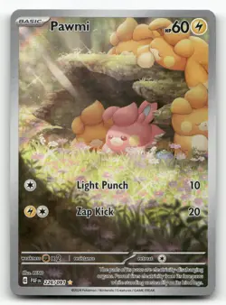 Pawmi 226/091 Paldean Fates Pokemon Holo NM Illustration Rare - Image 1
