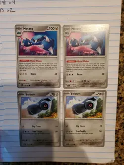 Beldum/Metang 114/162 NM - Temporal Forces Pokemon TCG Playset X2 - Image 1