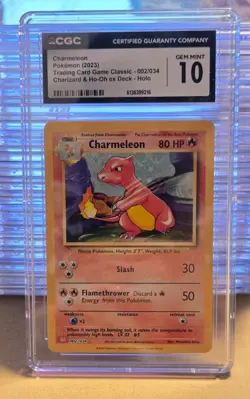 CGC 10 Charmeleon 002/034 Pokemon TCG Classic Charizard Ho-Oh deck Holo Gem Mint - Image 2