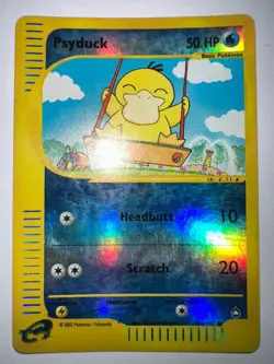 2002 Psyduck 104/147 Aquapolis Reverse Holo Vintage Pokemon E-Reader - Image 1