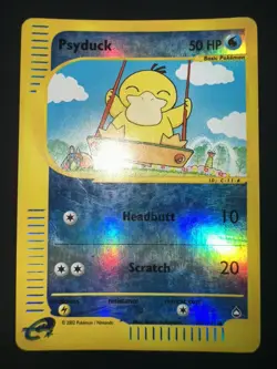 2002 Psyduck 104/147 Aquapolis Reverse Holo Vintage Pokemon E-Reader - Image 2
