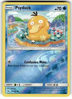 Psyduck Reverse Holo 28/149 Common SM Base Set Pokemon NM - Image 1
