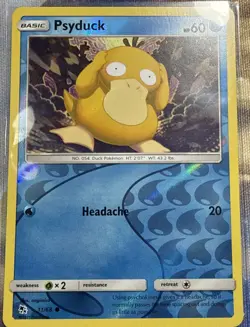 Pokemon TCG Hidden Fates #11/68 Psyduck Reverse Holo - Image 1