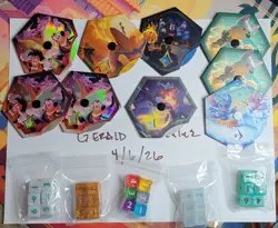 Disney Lorcana Trove And League Exclusive Lore Counter And Dice Lot - Image 1