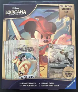 NEW Disney Lorcana Fabled Collection Starter Set - 4 Booster Packs + Promo Card - Image 1