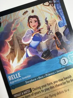 Disney Lorcana Belle Apprentice Inventor 37/P3 Promo Cold Foil DP Exclusive NM - Image 3