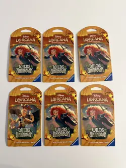 Wilds Unknown Sleeved Booster Disney Lorcana TCG - Lot of 6 - SHIPS NEXT DAY - Image 1