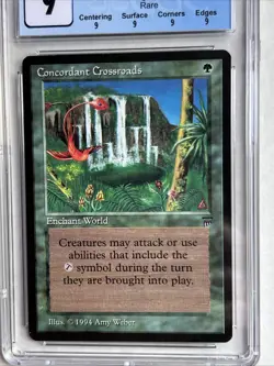 MTG Legends Concordant Crossroads CGC 9 Quad MINT (all Mint subs) 1994 - Image 3