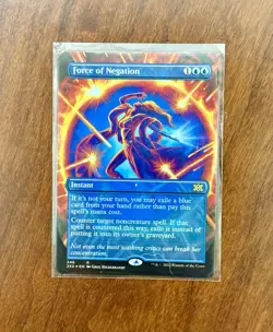 1x MTG Force of Negation (Borderless, Foil) - Double Masters 2022 (2X2) #346 - Image 1