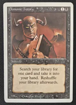 Demonic Tutor Revised Edition Regular Official Wizards of the Coast Card - Image 1