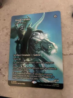 MTG Doom Variant Roaming Throne (Borderless) Foil 0099 - Marvel Super Heroes - Image 1