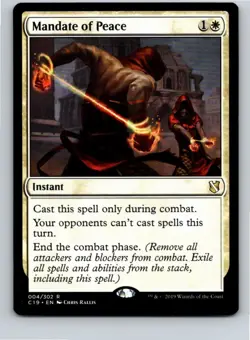 Magic the Gathering Mandate of Peace Commander 2019 MTG Free Shipping! - Image 1