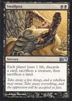 2X SMALLPOX 108/249 M12 CORE SET 2012 MTG MAGIC MP X2 (yourdeckbuilder) - Image 1