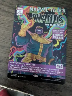 Magic: The Gathering Marvel Tales Thanos the Mad Titan Foil Full Art 4/4 - Image 1