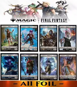 Complete HERO Token x8 Lot ** ALL FOIL ** (02-09) - Final Fantasy - NM MTG - Image 1