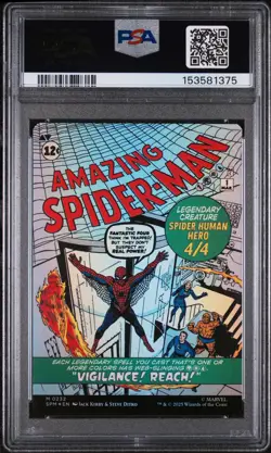 2025 MTG MARVEL'S SPIDER-MAN #0232 PETER PARKER CLASSIC COMIC FOIL - PSA 10 - Image 2