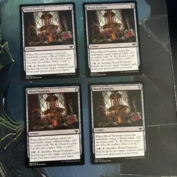 4x Blood Fountain, MTG Innistrad: Crimson Vow, NM/Never Played, Full Set! - Image 1