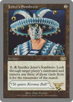 Magic The Gathering MTG JESTER'S SOMBRERO Unglued NM Near Mint - Image 1