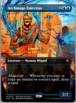 Archmage Emeritus (Borderless) 150 Mythic Special Guests Magic: The Gathering NM - Image 1