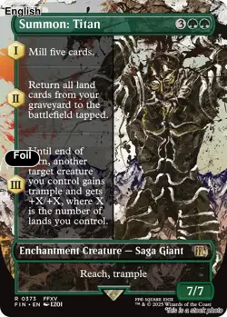 Summon: Titan (Borderless) EN [FIN - 373] - NM [Foil] TCG MTG - Image 1