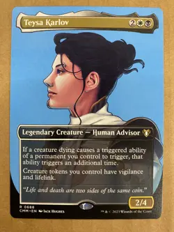 MTG 1x BORDERLESS Teysa Karlov # 688 Commander Masters Magic the Gathering x1 NM - Image 1
