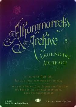 MTG Alhammarret's Archive Foil Secret Lair Encyclopedia NM - Image 1