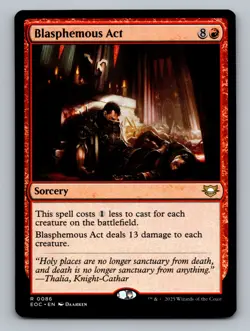 Blasphemous Act R Commander: Edge of Eternities 86 NM - Image 1