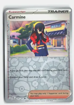 Carmine 145/167 Uncommon Twilight Masquerade Pokemon Reverse Holo Near Mint - Image 1
