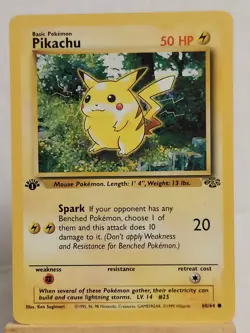 Pokemon TCG Common (First Edition) Pikachu 060/064 Jungle - Image 1