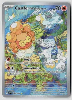 Castform Sunny Form 195/191 Illustration Rare Surging Sparks Pokemon Near Mint - Image 1