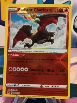Pokemon Sword & Shield Crown Zenith Radiant Charizard 020/159 Near Mint - Image 1