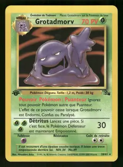 Muk 28/62 1st edition, French Pokemon Fossil - Image 1