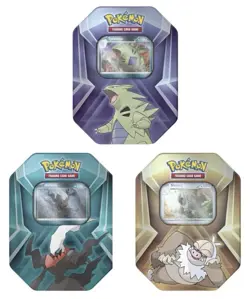 POKEMON TCG TRIPLE WHAMMY COLLECTOR TIN BOX LOT X6 NEW FACTORY SEALED CASE - Image 2