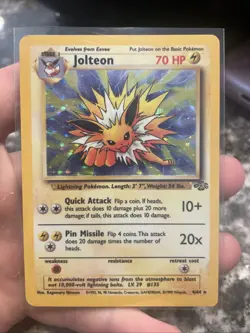 Pokemon TCG Jolteon Jungle 4/64 Holo Unlimited Holo Rare - Image 1