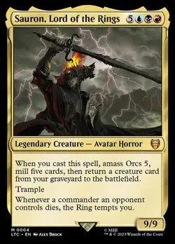 Sauron, Lord of the Rings Regular - Tales Of Middle-Earth Commander MTG-NM - Image 1
