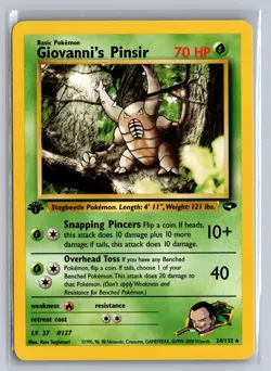 Giovanni's Pinsir 24/132 Rare Gym Challenge Pokemon 1st Edition Near Mint - Image 1