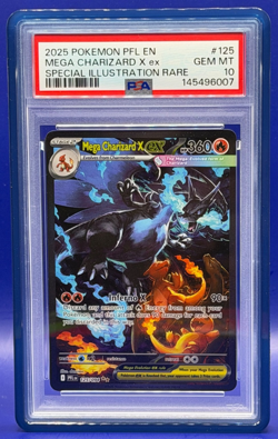 Pokemon 2025 Mega Charizard X EX 125 Phantasmal Flames SIR GEM MINT PSA 10 - Image 1