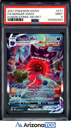 Pokemon 2021 Gengar VMAX 271/264 Full Art Secret Rare Fusion Strike PSA 9 - Image 1