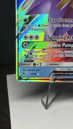 2019 Starmie GX 14/68 Pokemon: Hidden Fates Ultra Rare Holo NM+ - Image 5