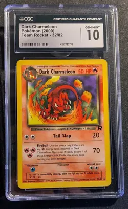 200 Pokemon Team Rocket Dark Charmeleon #32 CGC 10 GEM MINT - Image 1